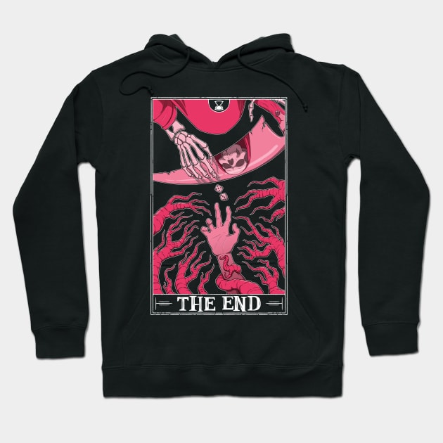 The End Tarot (dark shirt) Hoodie by Rusty Quill